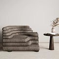 Quiet single-person sofa single-person sofa side combination 3d model