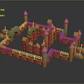 Modern Building Blocks Toy Building Blocks Toy Building Blocks Castle Wood Castle 3d model