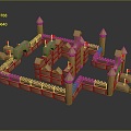 Modern Building Blocks Toy Building Blocks Toy Building Blocks Castle Wood Castle 3d model