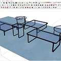 Modern Glass Top Coffee Tables With Black Metal Frames And Different Designs
