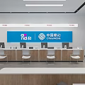 China Mobile Digital Store Front With Display Windows And Digital Products 3d model