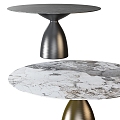 Marble Dining Table Round Dining Table Metal Dining Table Light Luxury Dining Table 3d model