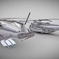 Pair Of Detailed Military Helicopter Scale Models With Rotors And Fuselage Design