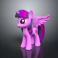 Pink Pony Toy Figure With Horn Wings Purple Pink Mane And Star Tail