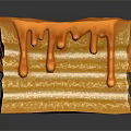 Multi Layered Shiny Golden Brown Household Decorative Item With Dripping Surface Design