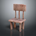 Rustic Wooden Chair Crafted From Natural Wood With Smooth Surface And Stable Legs