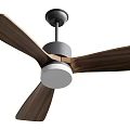 Modern Design Ceiling Mounted Air Conditioner Fan With Wooden Blades And Metal Frame