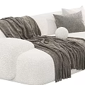 Stylish White And Brown Sofa Designs With Cozy Blanket And Pillows
