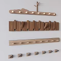 Wooden Hooks With Various Designs For Home Wall Decor And Organization