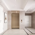 modern elevator hall elevator car 3d model