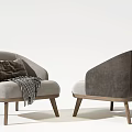 Modern Single Sofa Designs With Wooden Legs Different Colors And Throw Pillows