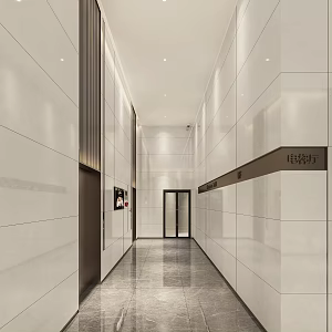 Modern Hall Minimalist Public Area Lobby 3d model