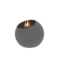 Black Spherical Modern Fireplace With Burning Flames Stylish Interior Decorative Design 3d model