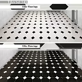 Elite Floorings With Black White Diamond And Hexagon Geometric Patterns 3d model