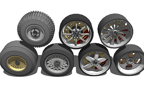 Modern Tires 3d model