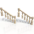 Architectural Staircase Railings With Ornate Balusters And Beige Design Elements
