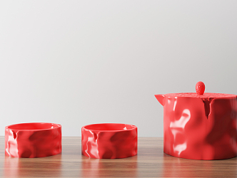 Modern Cup Red Water Drop Quick Guest Cup 3d model