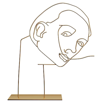 Modern ornaments face metal ornaments 3d model