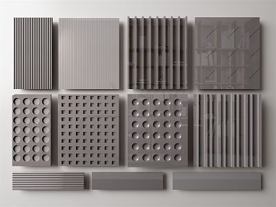 Modern wall panel 3d model