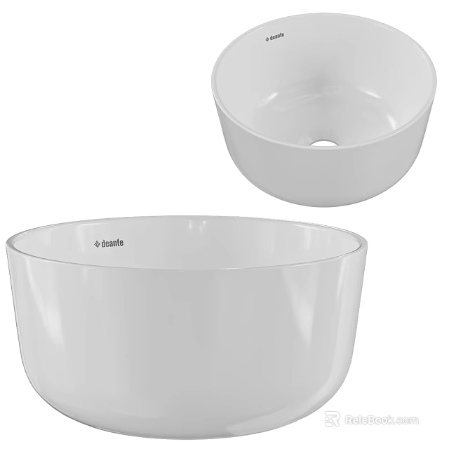 Yolath Modern White Freestanding Bathtub With Sleek Design And Smooth Surface 3d model 