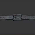 Medieval Sword With Crossguard Black Hilt And Sharp Metal Blade
