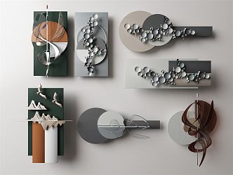 Modern wall decoration wall decoration pendant 3d model