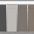 Modern Swing Doors In Different Colors For Home Interior Design 3d model