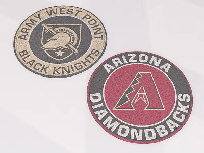 Army West Point Black Knights And Arizona Diamondbacks Emblems With Circular Design 3d model