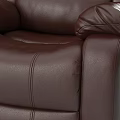 Cozy Brown Leather Single Sofa With Comfortable Armrests And Reclining Design 3d model