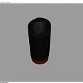 Black And Red Cylindrical Household Item With Mesh Surface Design 3d model
