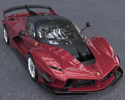 Red Sports Car With Sleek Design And Black Accents 3d model Red Sports Car With Sleek Design And Black Accents 3d model