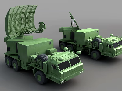 Military Truck Radar Vehicle Military Truck 3d model Military Truck Radar Vehicle Military Truck 3d model
