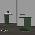 poliform modern side a few round a few books ornaments 3d model