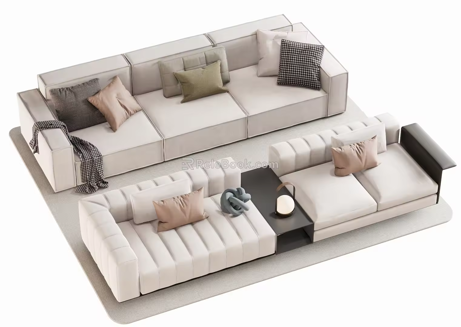 Double sofa Multi-person sofa Corner sofa 3d model