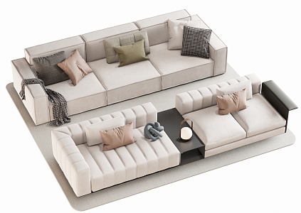 Double sofa Multi-person sofa Corner sofa 3d model