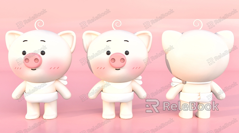 Cartoon pig cute pig toy ornaments model