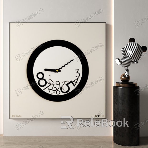 Modern decorative painting decorative clock model