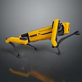 Yellow Quadruped Robot Showcasing Mechanical Legs With Agile Movement And Modern Design