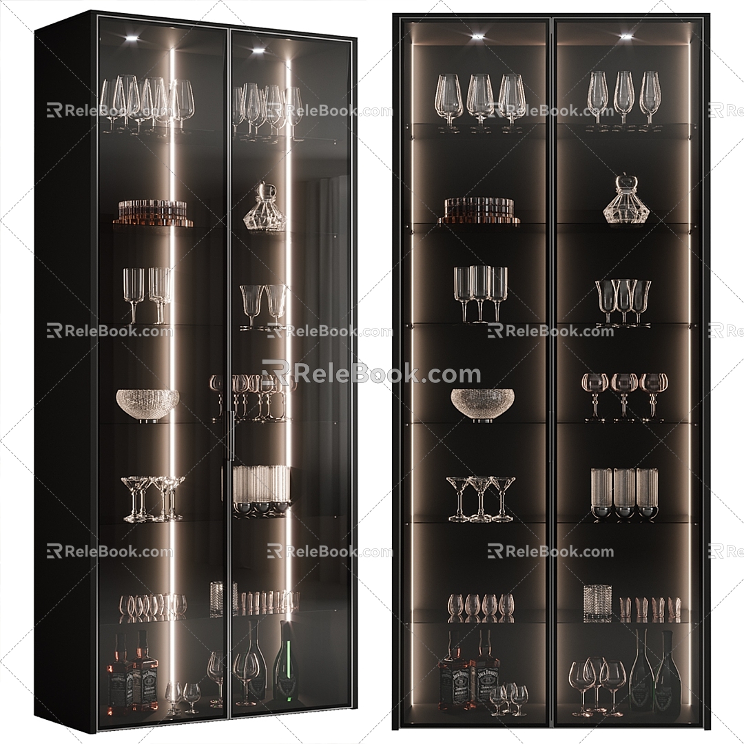 Modern Wine Cabinet 3d model