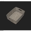 Woven Light Gray Storage Basket with Handles Modern Simple Design for Home Organizing