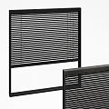 Elegant Black Window Blinds With Horizontal Slats For Modern Home Interior Design 3d model
