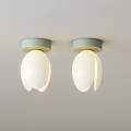 Cream wind ceiling lamp 3d model