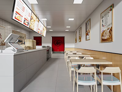 Modern Baozi Shop 3d model