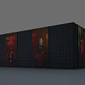 BOY LONDON Exhibition Booth With Black Exterior And Large Screen 3d model