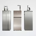 Three Modern Silver Standing Water Dispensers With Sleek Design For Home Use