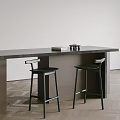 Modern Black and Green Bar Stools With Stylish Contemporary Counter Design