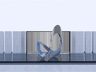 Modern Urban Sculpture Landscape Sculpture 3d model