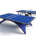 Blue Ping Pong Tables Sports Equipment With Table Tennis Net And Sturdy Indoor Frame