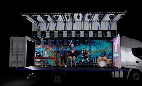 stage performance stage design performance cool 3d model