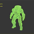 Mechanical Robot Character With Silver Orange Armor And Futuristic Sci fi Design